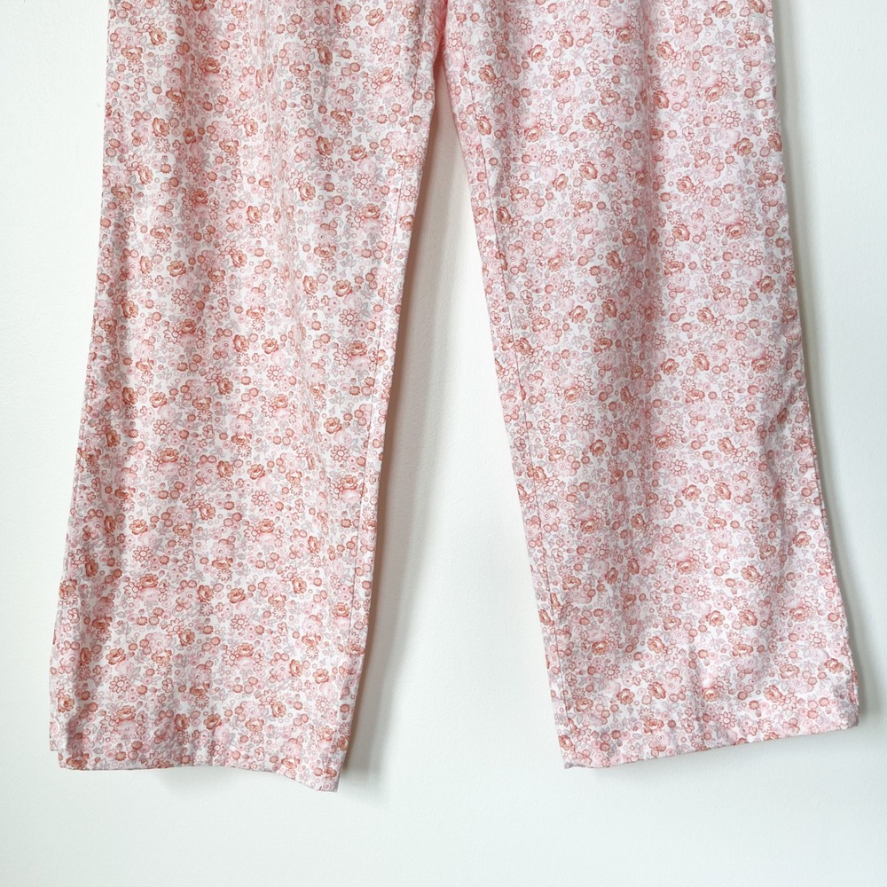 Love by Gap Cotton Poplin Floral Pajama Pants Womens Small Pink - Picture 4 of 13